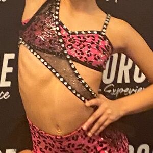 Pink Leopard Dance Costume